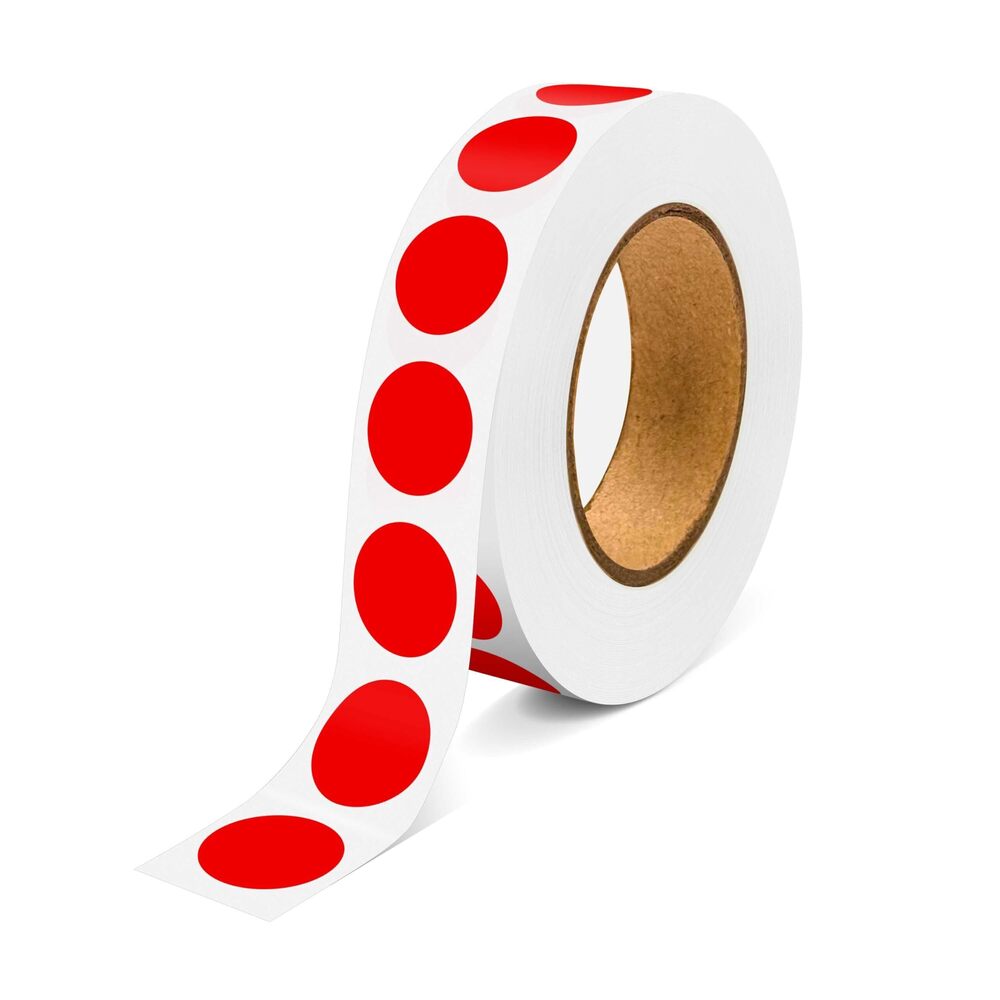 5017 1000PCS Red Colored Dot Stickers Round Coding Circle Label Stickers
